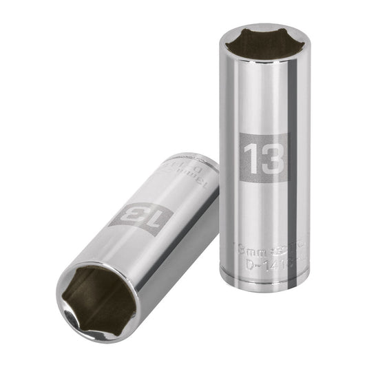 DADO DE 6 PUNTAS, LARGO, CUADRO 1/4' MILIMÉTRICO DE 6MM