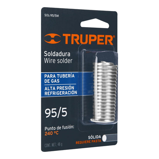 MINI SOLDADURA SOLIDA 95/5 PARA TUBERIA 48 G SOL-95/5M