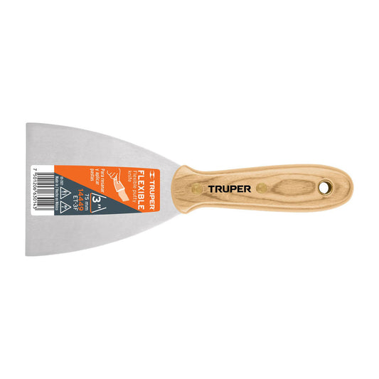 ESPATULA FLEX MANGO DE MADERA 4" ET-4F