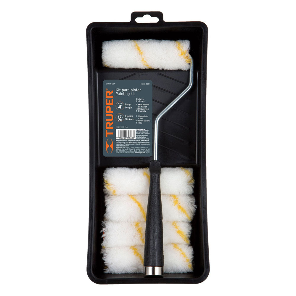 KIT DE RODILLO PARA PINTAR 4" MANERAL CHAROL