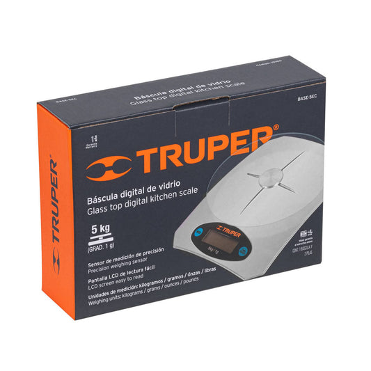BASCULA DIGITAL PARA COCINA 5KG PLATO VIDRIO