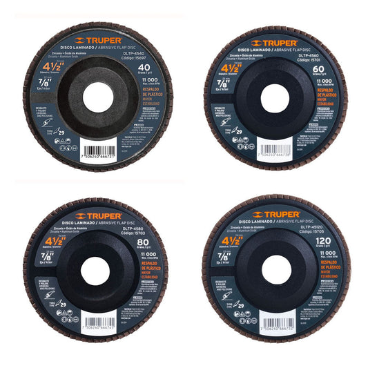 DISCO LAMINADO PLASTICO 4-1/2 BARRENO 7/8 GRANO 60