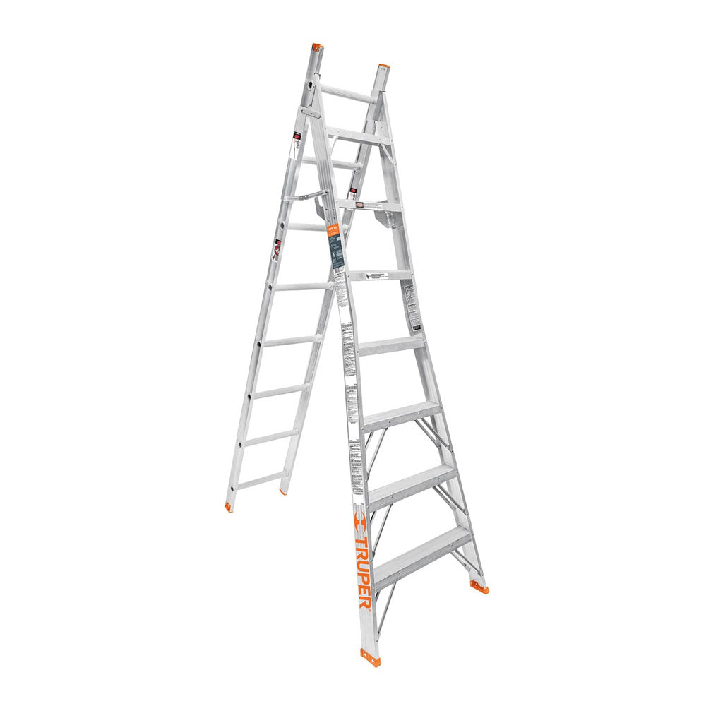 ESCALERA COMBINACION 15 ESCALONES ALT. EXT. 4M ALT. TIJERA 3.35