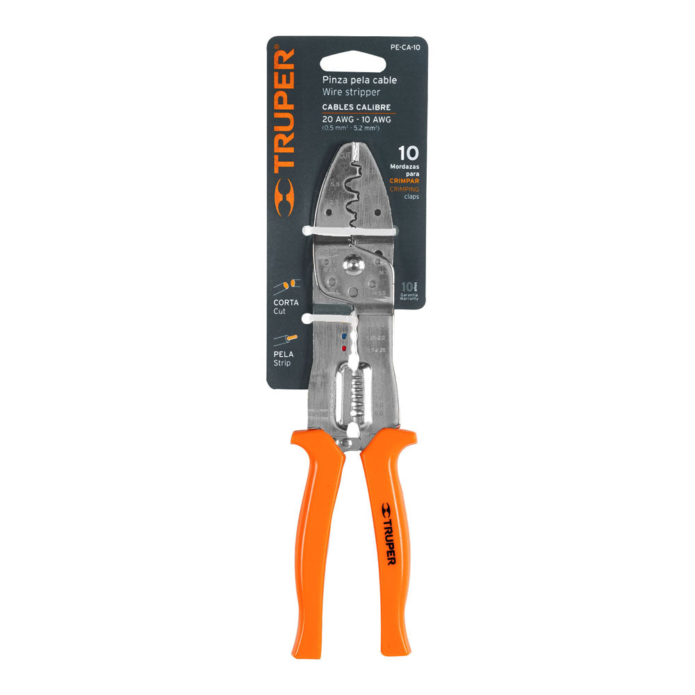 PINZAS PELA-CABLE 10"C/MORDAZA P/ZAPATAS