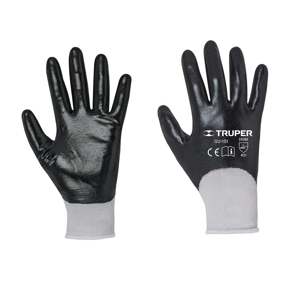 GUANTES DE NITRILO EN PALMA Y