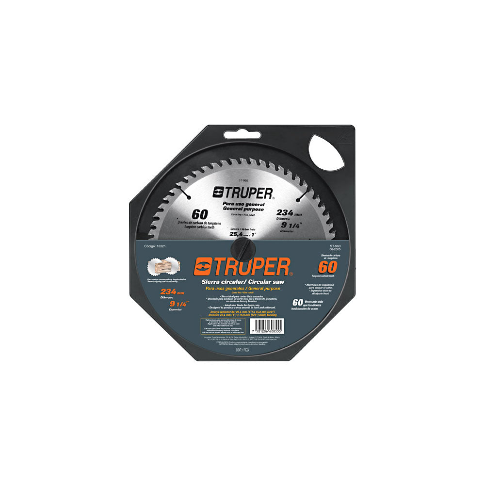 SIERRA P/MADERA 40 DIEN/CARBURO 91/4