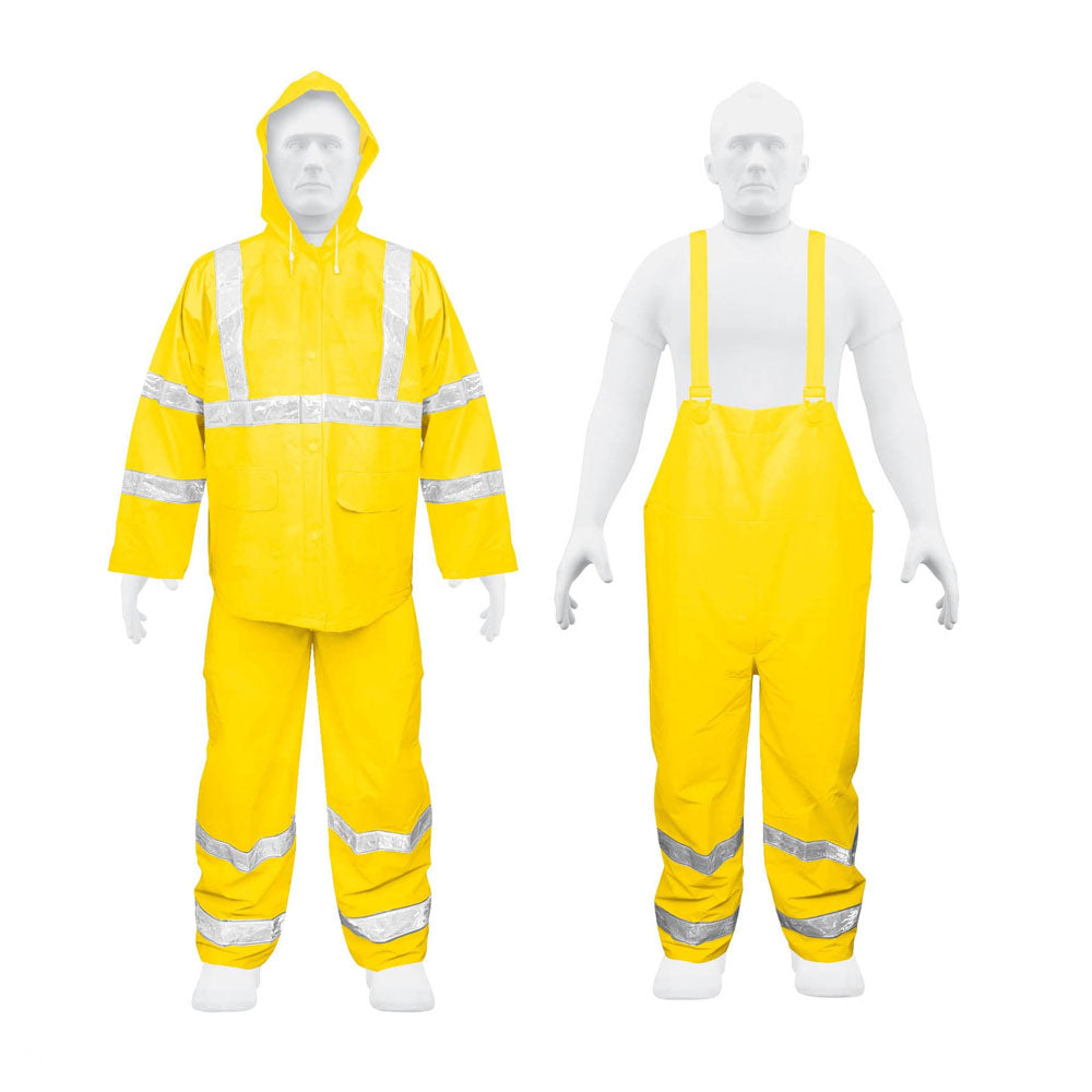 TRAJE DE PROTECCIÓN CON CINTAS REFLEJANTES, TALLA MEDIANA
