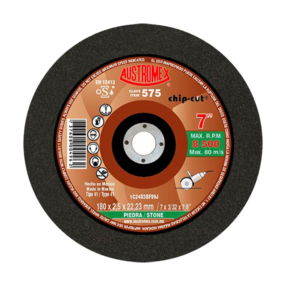 DISCO CORTE PLANO P/PIEDRA 7"