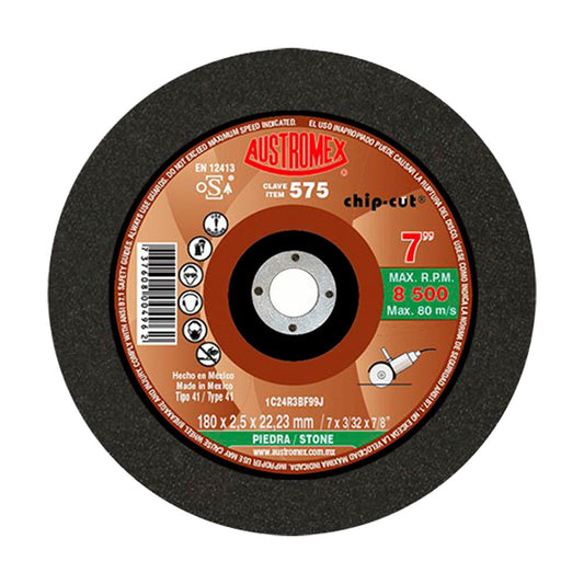 DISCO CORTE PLANO P/PIEDRA 7"