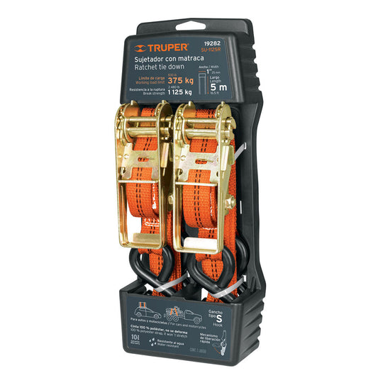 SET2 PZAS SUJETADOR 1125KGS 4M C/MATRACA