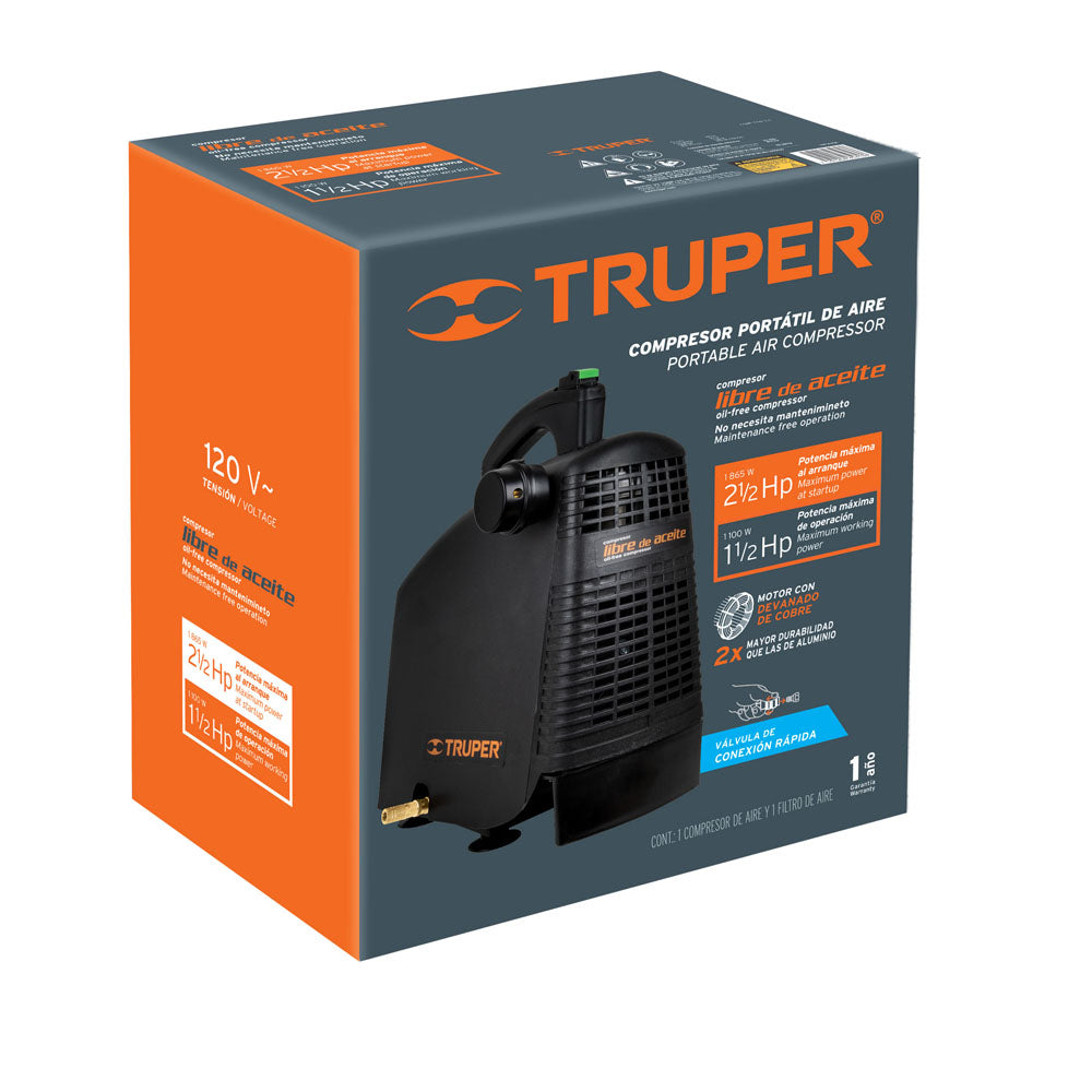 COMPRESOR AUTOLUBRICADO PORTATIL 2.50