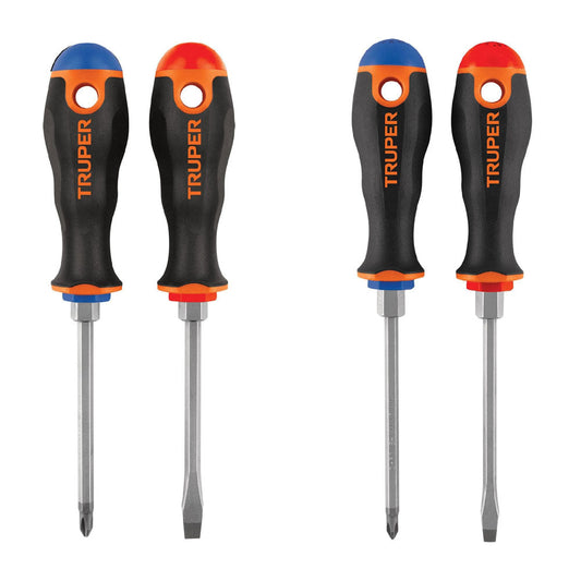 DUO DE DESARMADORES 3/16X4 MANGO COMFORT GRIP