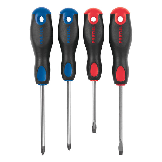 JGO DESARMADORES 4 PZAS MANGO COMFORT GRIP JD-48P