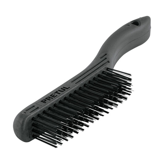CEPILLO DE ALAMBRE, CERDAS ACERO CARBONO, 64 PINCELES, PRETUL