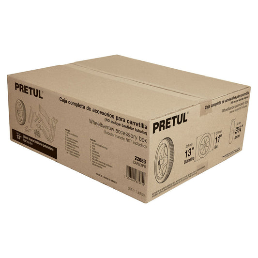 CAJA C/ACCESORIOS Y LLANTA IMPONCHABLE 14 P/CARRETILLA