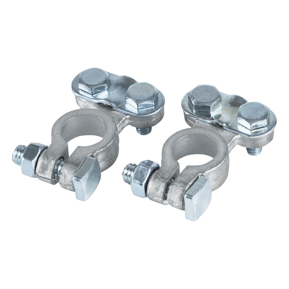 TERMINAL DE PLOMO PARA BATERÍA, POSTE SUPERIOR, 2 PIEZAS