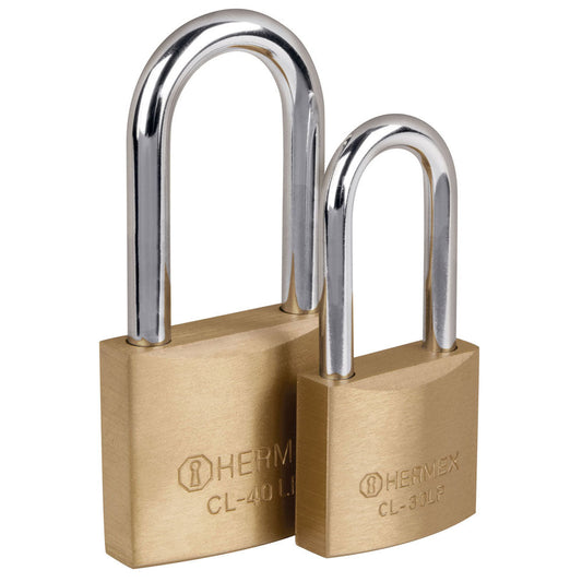 CANDADO DE LATON 40MM GANCHO LARGO CL-40LP