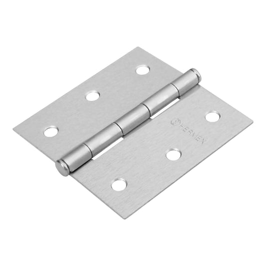 BISAGRA CUADRADA, CROMO MATE, CABEZA PLANA 3", HERMEX BASIC
