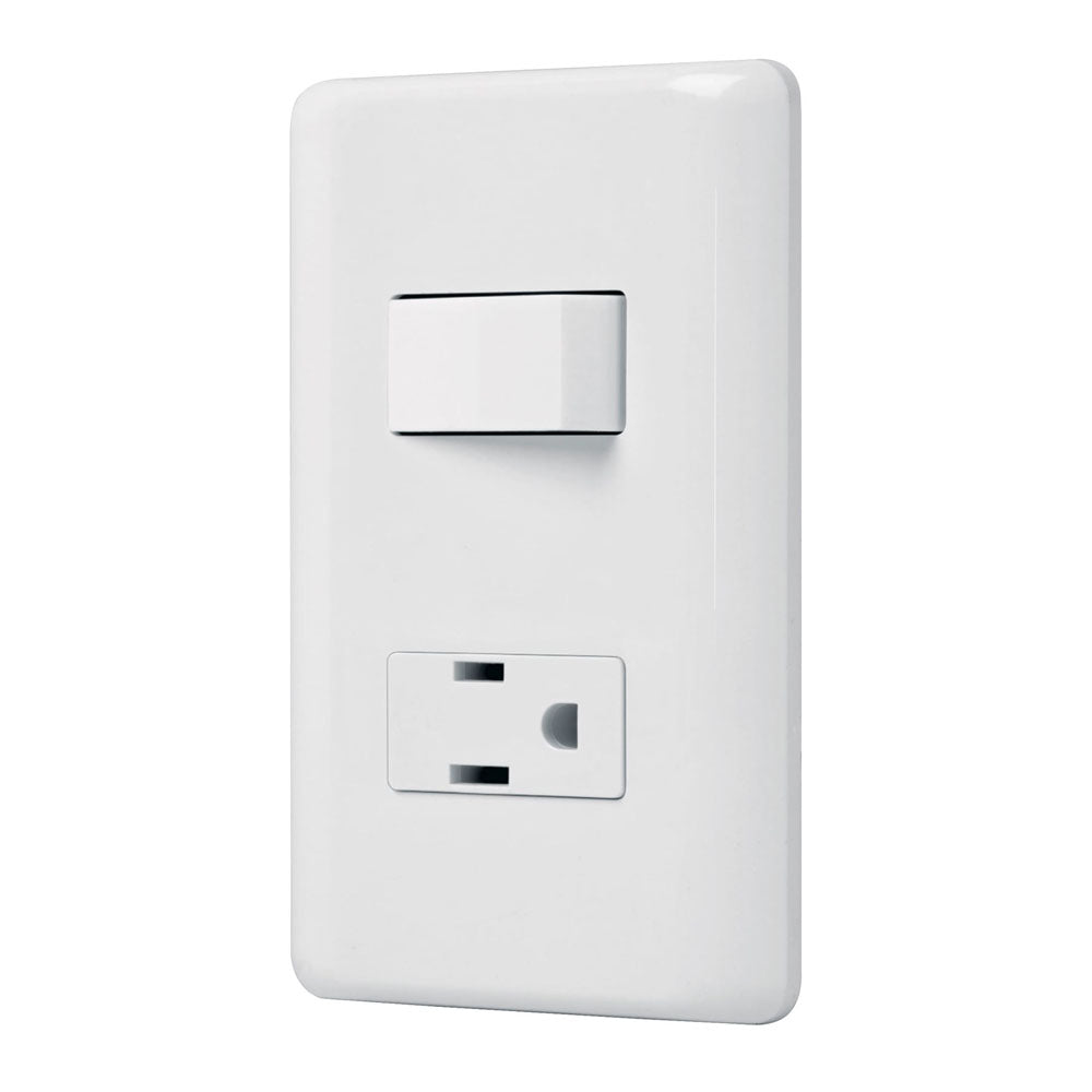 PLACA ARMADA CONTACTO E INTERRUPTOR SENCILLO, VOLTECK BASIC