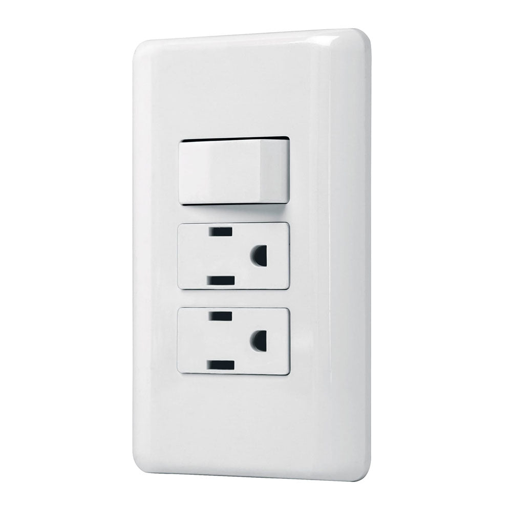 PLACA ARMADA 2 CONTACTO E INTERRUPTOR SENCILLO BASIC