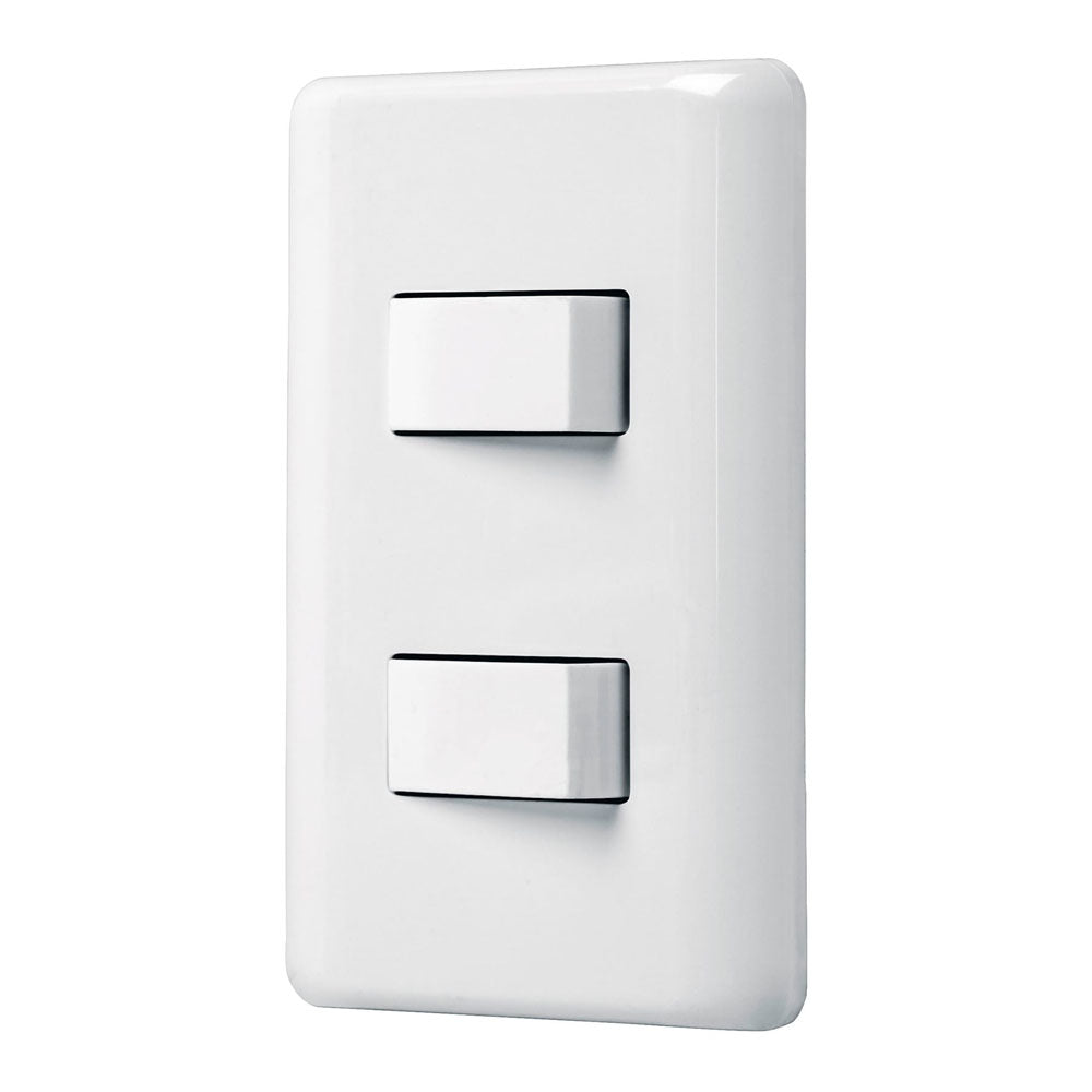 PLACA ARMADA CON 2 INTERRUPTORES SENCILLOS BASIC