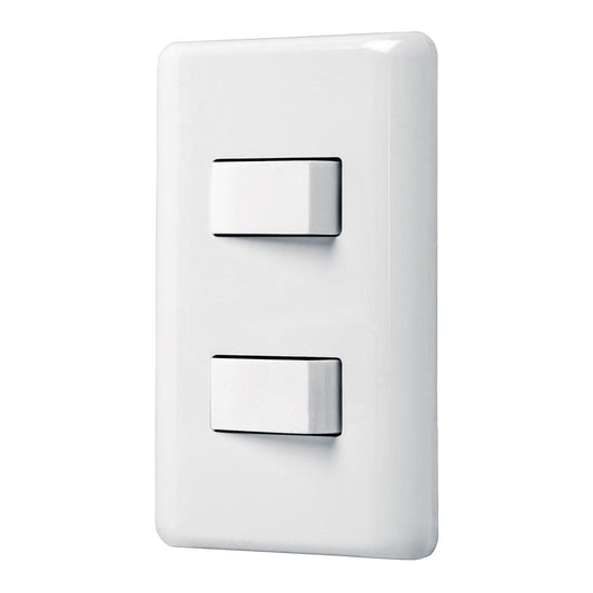 PLACA ARMADA CON 2 INTERRUPTORES SENCILLOS BASIC