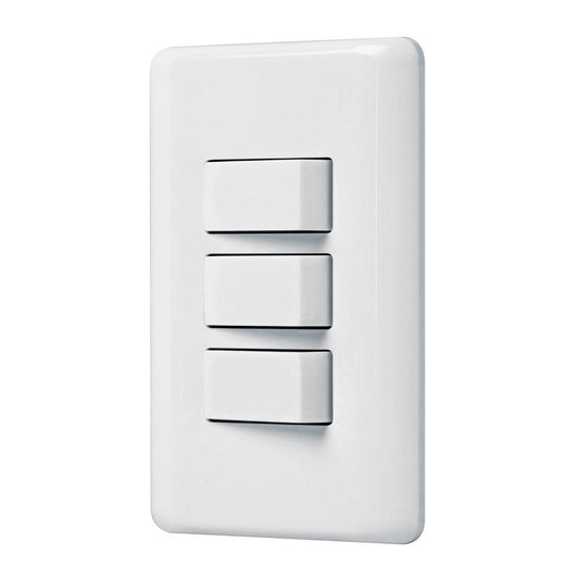 PLACA ARMADA CON 3 INTERRUPTORES SENCILLOS