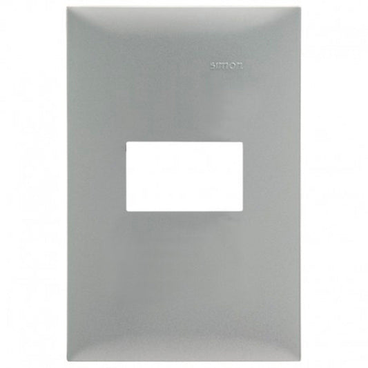 PLACA 1MOD S25 ALUMINIO MATE S/CHASIS