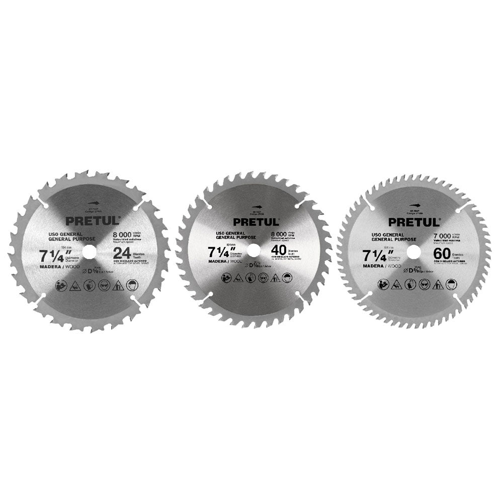 DISCO SIERRA P MADERA 7 1/4  40 DIENTES CENTRO 5/8