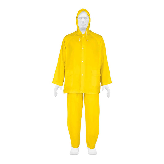 CONJUNTO IMPERMEABLE LIGERO DE PVC, TALLA XG, PRETUL