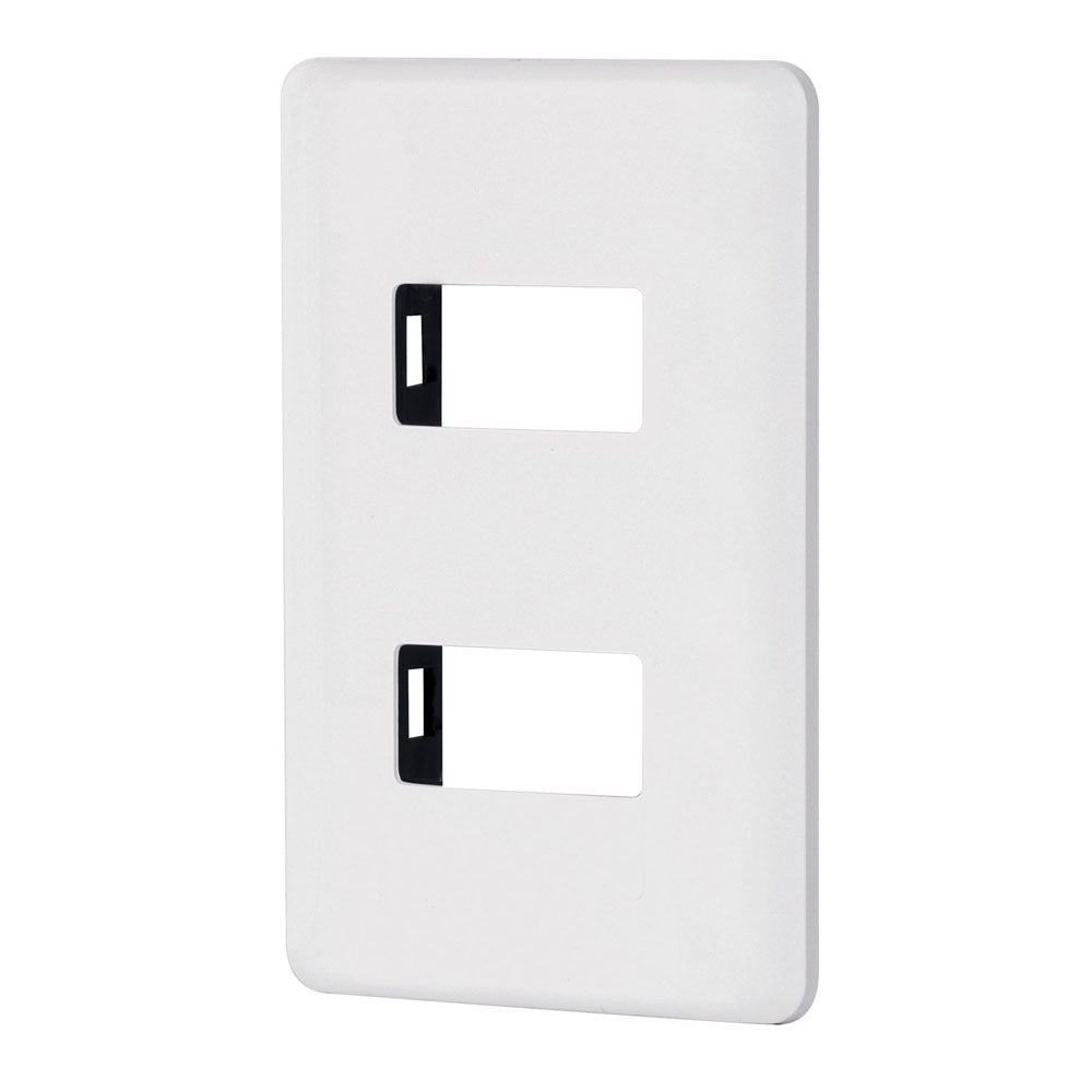 PLACA 2 MODULOS DE ABS LINEA BASIC BLANCA
