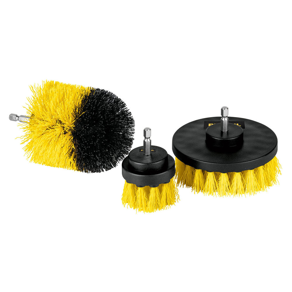JGO DE 3 CEPILLOS PARA TALADRO