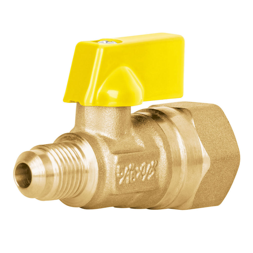 VALVULA DE CONTROL PARA GAS DE LATON 5/16 X 1/2