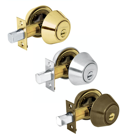 CERROJO CROMO MATE DOBLE CILINDRO CERO-32