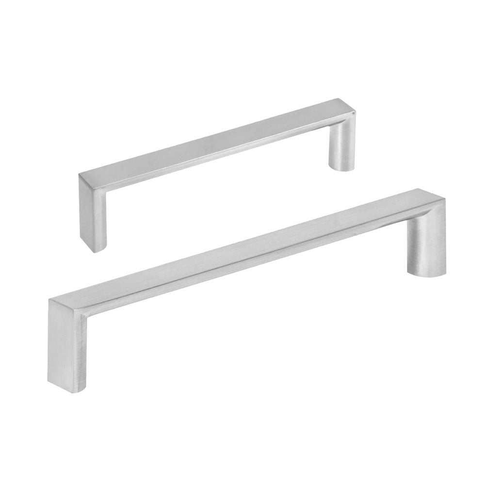 JALADERA NIQUEL SATINADO ESTILO ANDAMIO 96 MM