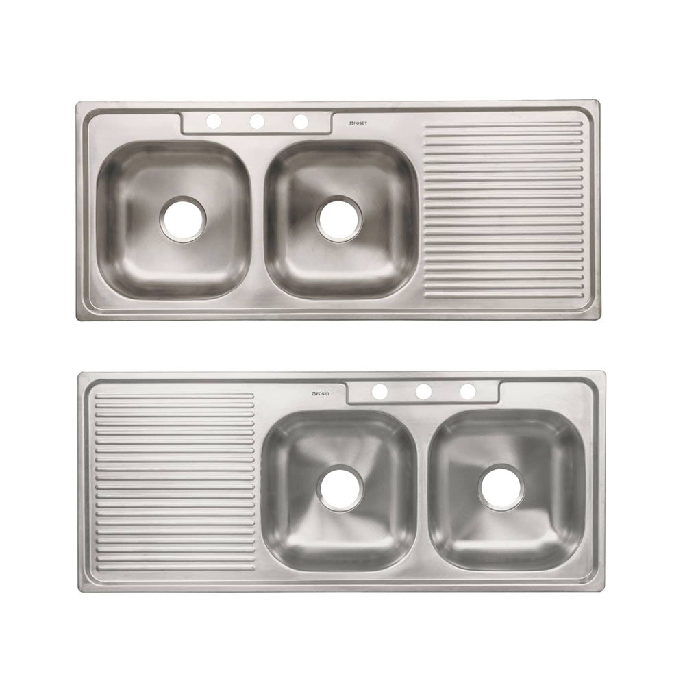 TARJA DE EMPOTRAR 120 X 50 X 15 DOBLE TINA DERECHA FIERO