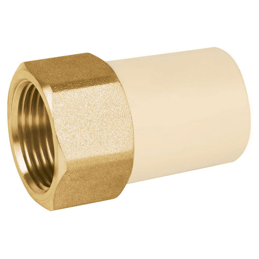 ADAPTADOR HEMBRA DE CPVC CON INSERTO METÁLICO, 13MM