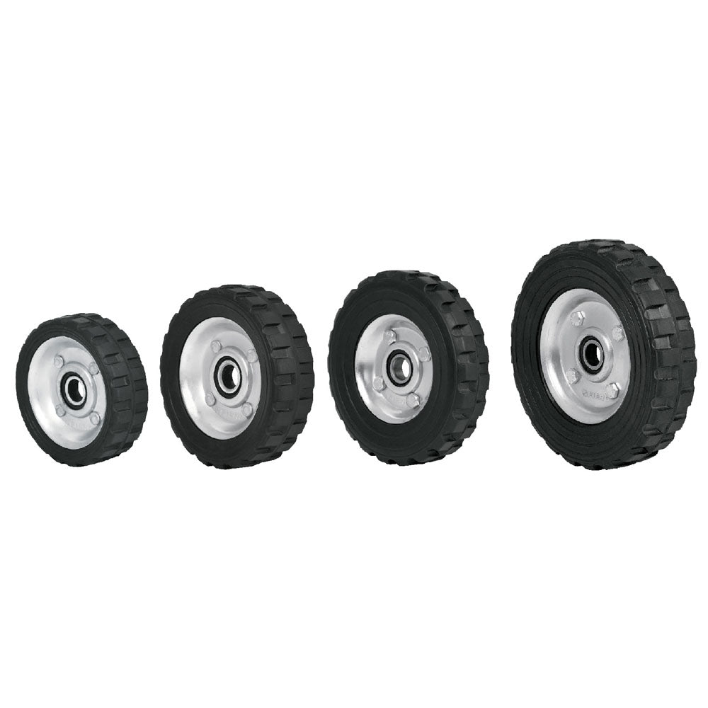 RUEDA PARA DIABLO 6" DOBLE BALERO HULE ANTI-PONCHADURA RD-62