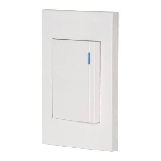 PLACA ARMADA 1 INTERRUPTOR, 3 MÓDULOS, ESPAÑOLA, BLANCO