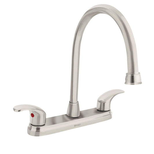 MEZCLADORA SATIN 8" PARA LAVABO CUELLO LARGO PALANCA