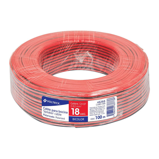 CABLE PARA BOCINA 22 AWG BICOLOR 100 M