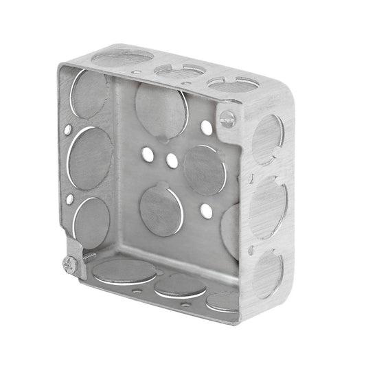 CAJA REFORZADA ACERO GALVANIZADO 4X4 CUADRADA CCH-4X4C