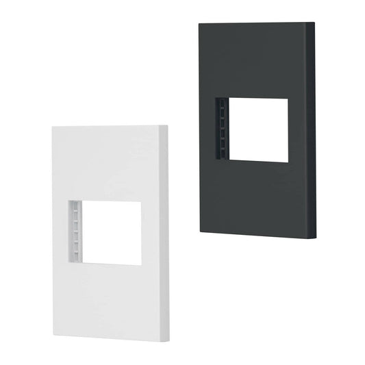 PLACA 1 VENTANA, 1.5 MÓDULOS, LÍNEA ESPAÑOLA, COLOR BLANCO