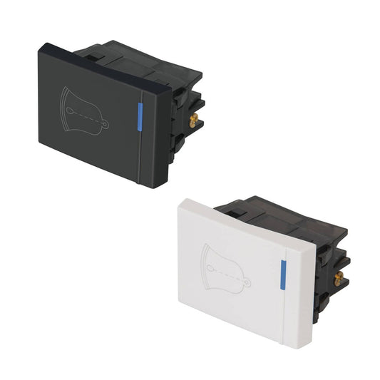 INTERRUPTOR PARA TIMBRE, 1.5 MÓDULOS, LÍNEA ESPAÑOLA, BLANCO