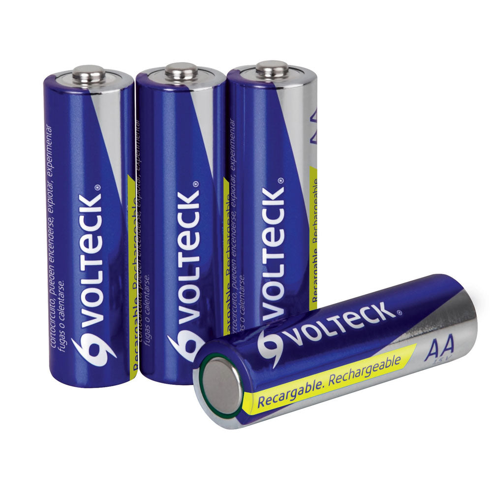 PILAS RECARGABLES AA, 4 PIEZAS, VOLTECH
