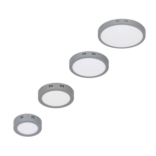 PLAFON REDONDO 12 W 6500 K LED GRIS