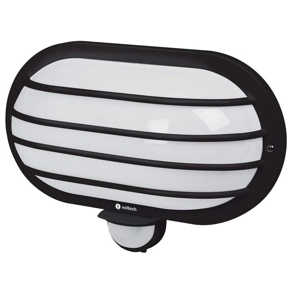 LUMINARIO PARA INTEMPERIE, 60W, NEGRO CON SENSOR INFRARROJO
