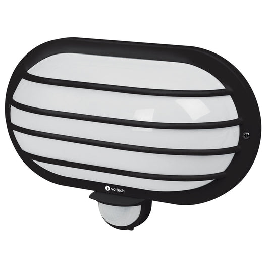 LUMINARIO PARA INTEMPERIE, 60W, NEGRO CON SENSOR INFRARROJO