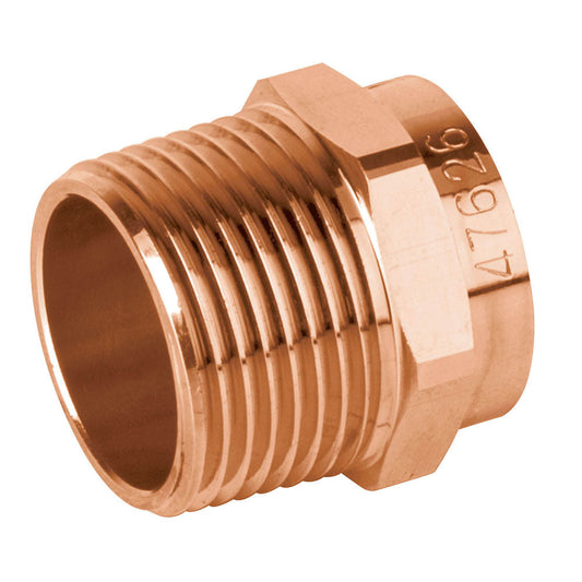 CONECTOR DE COBRE ROSCA EXTERIOR 3/4