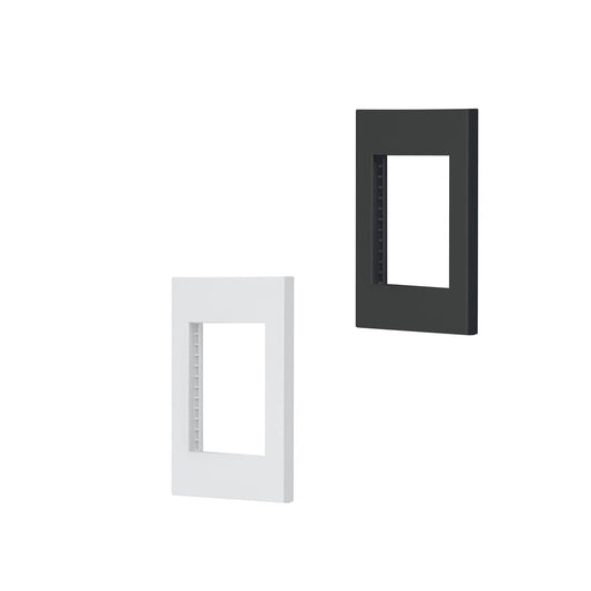 PLACA 1 VENTANA, 3 MODULOS, LINEA ESPAÑOLA, COLOR NEGRO